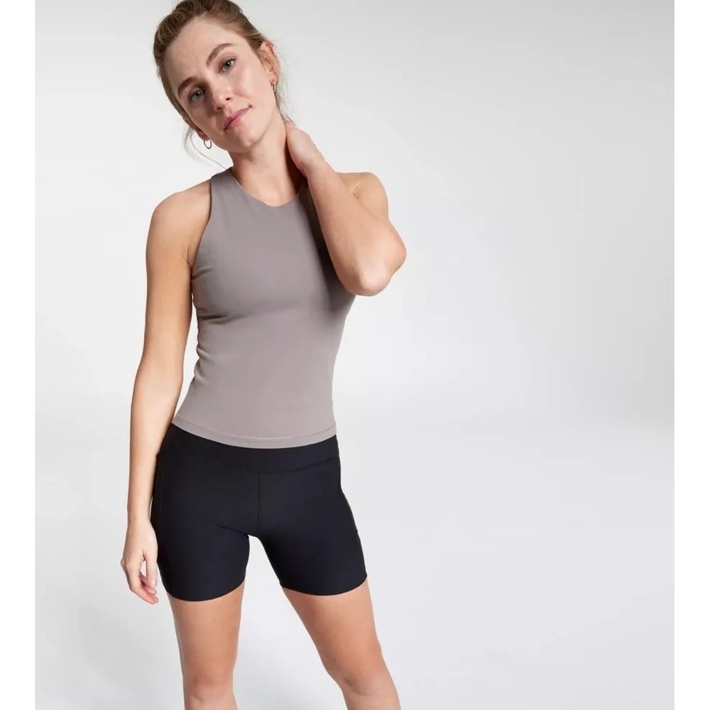 CALIA Womens XL Gray‎ Low Support Longline Athletic Tank Top Activewear
